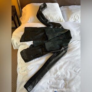 All Saints Dark Leather Jacket